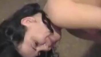 Sexy female tries nude perversions at the farm